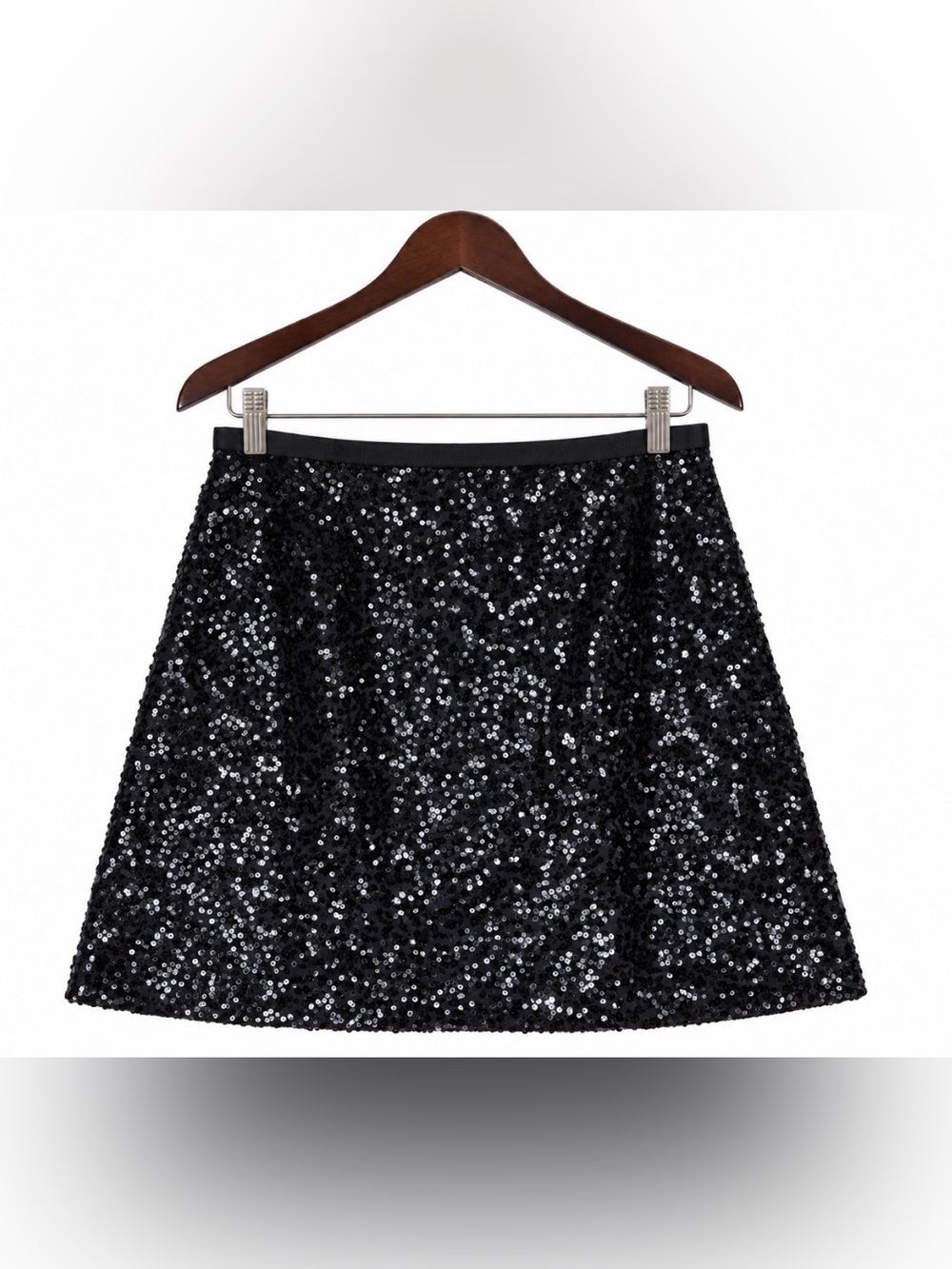 J. Crew Black Sequin Mini Skirt
